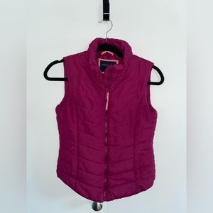 Aeropostale Deep-Pink Lightweight Puffer Vest Women’s Size XS